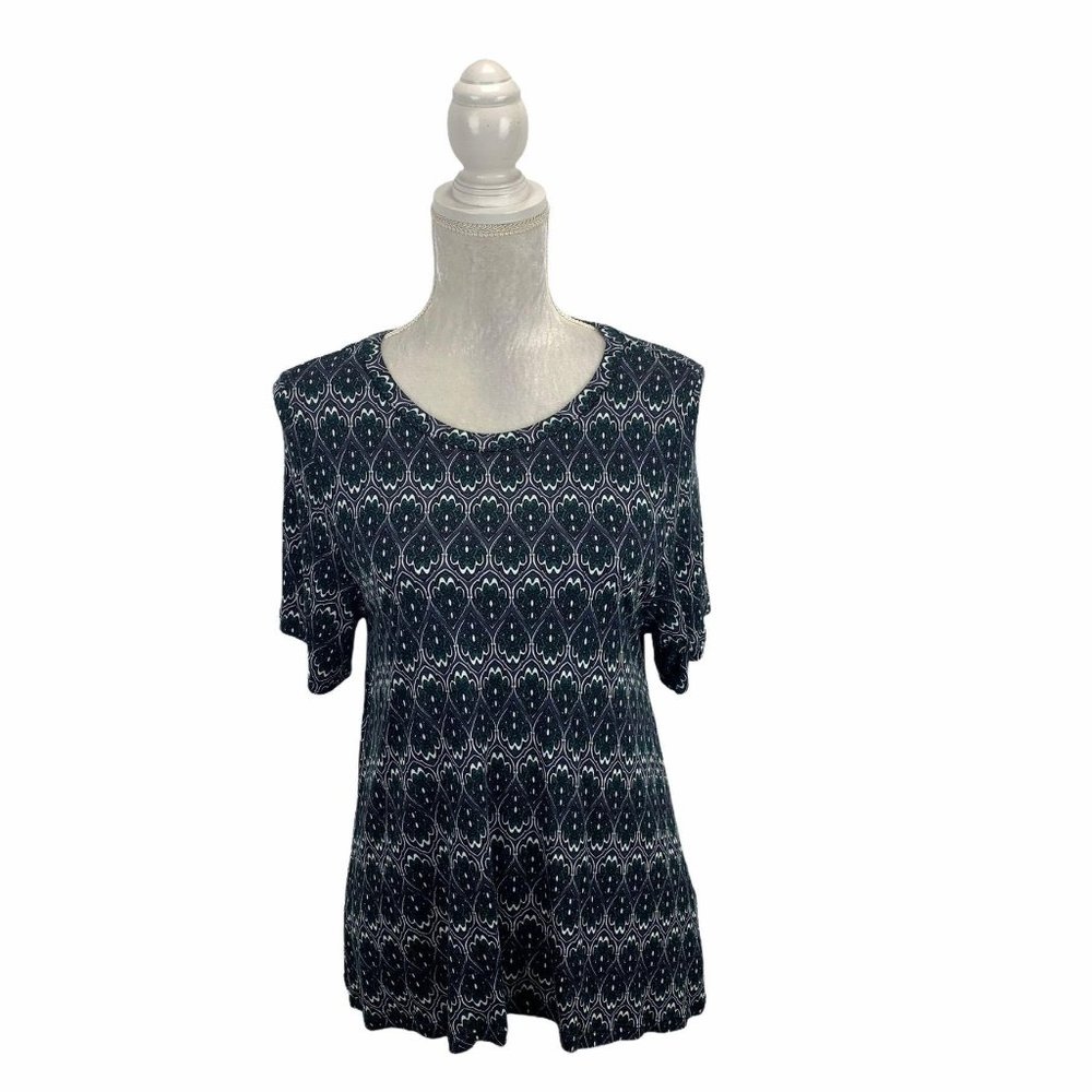 H&M Patterned High-Low T-shirt Boho Geometric S